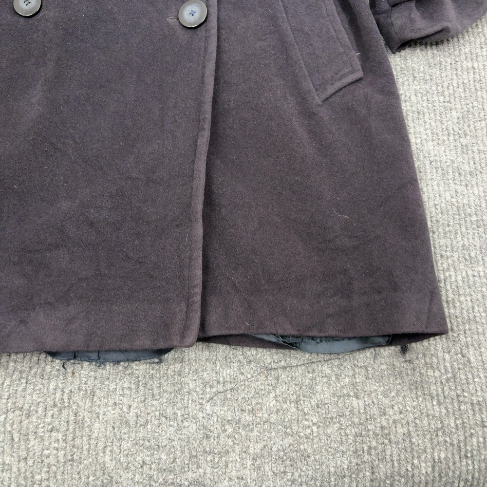 Vintage Christian Dior Coat Womens Purple Wool Angora Double Breasted Loro Piana - Picture 2 of 10